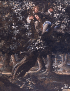 Charles II and William Carlos in oak tree