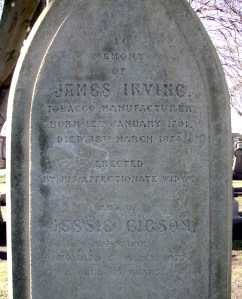 James Irving Jessie Gibson grave