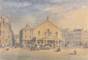 Shakespeare Square: The theatre took up most of the space, with taverns, shops and tenement flats tucked in behind and on the sides.