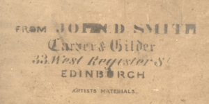 John D Smith's stamp used on the back of a picture frame.