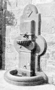 1890s - a new granite drinking fountain, replacing the older Penny Well. Photographed by Jane Stewart Smith.