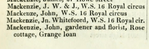 John Mackenzie gardener and florist Rose Cottage